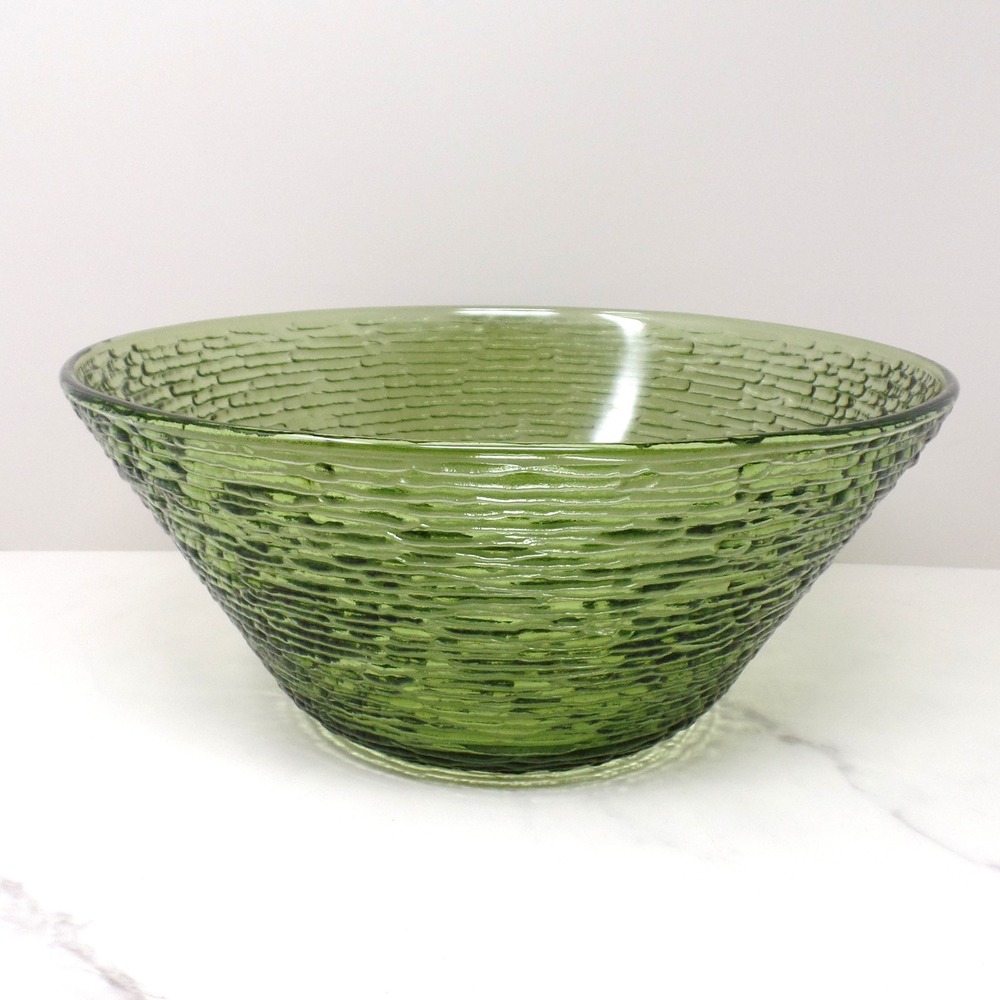 Vintage Anchor Hocking Soreno Avocado Green Large Serving / Salad Bowl